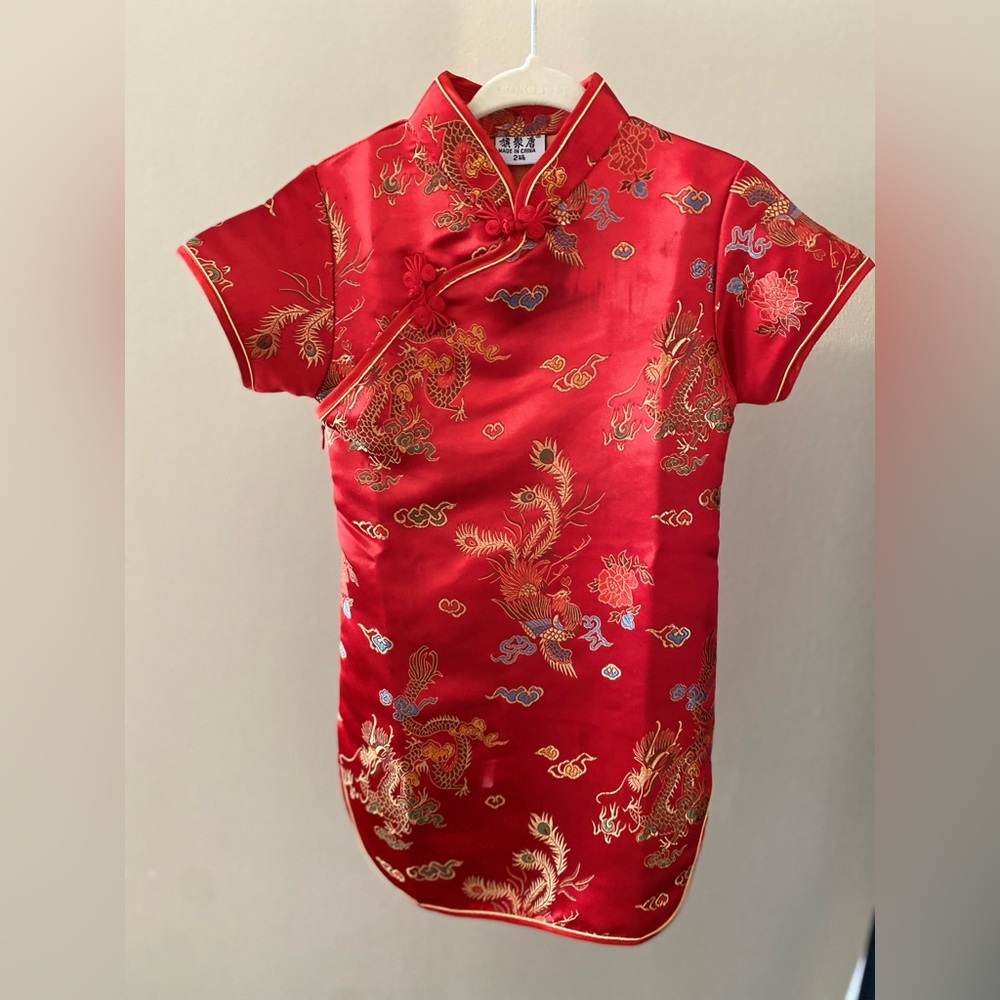 Chinese toddler red dress
